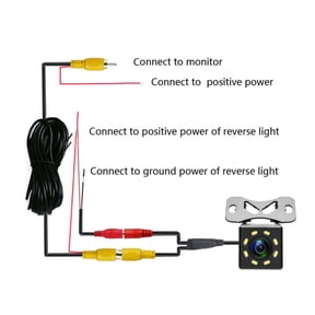 12V 8 LED Night View Waterproof 170 Car Backup Reverse Parking Camera
