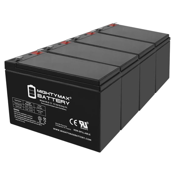 12V 8Ah Battery Replacement for Altronix SMP3PMCTXPD8CB - 4 Pack