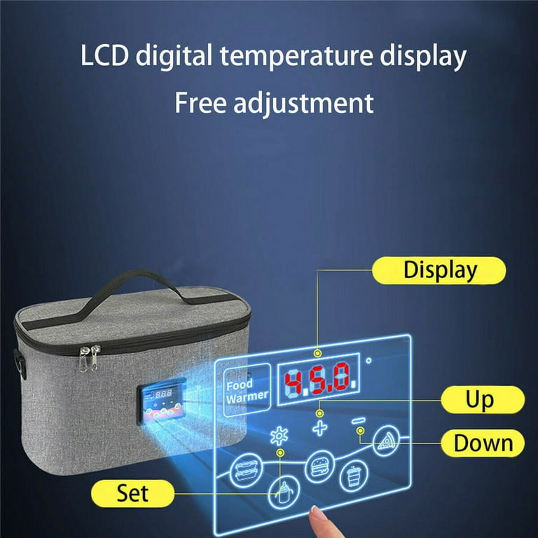 12V 8L Portable Car Electric Food Heating Bag Lunch Box Warmer Milk  Container
