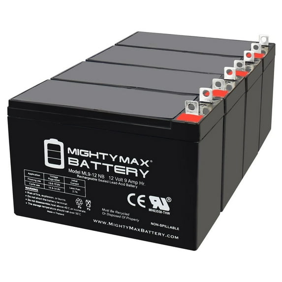 12V 9AH NB SLA Replacement Battery Compatible with Generac Generators XG8000E-5 - 4 Pack