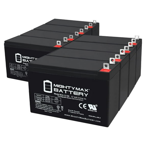 12V 9AH NB SLA Replacement Battery Compatible with Stanley Tools J309 - 8 Pack