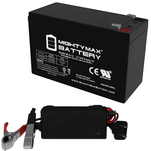 12V 9AH Replaces Tennis Tutor ProLite by Sports Tutor + 12V 1A Chargr