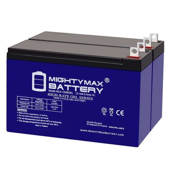 12V, 9Ah, GEL, NB Terminal, Replacement Battery Compatible with Generac Generators 5798-0 - 2 Pack
