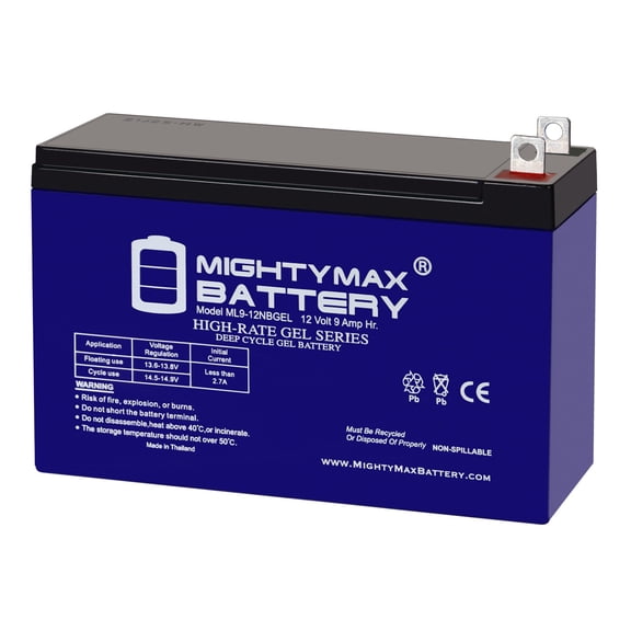 12V, 9Ah, GEL, NB Terminal, Replacement Battery Compatible with Generac Generators GP7500E-5943-5