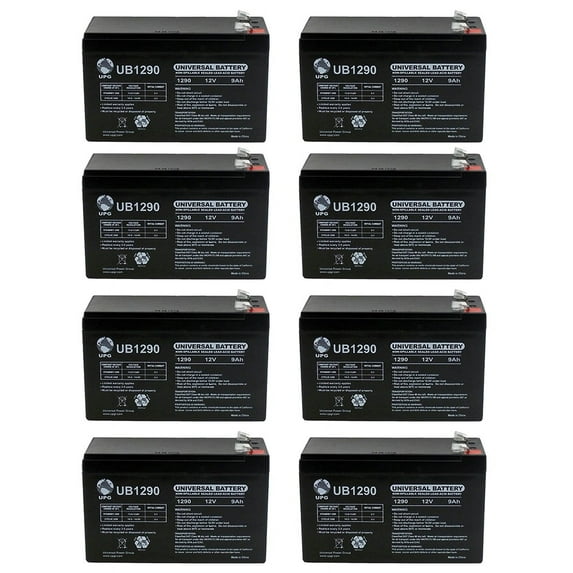 12V 9Ah Replacement Battery compatible with ACME Security System RB12V6 Maintenance-free APC RBC110 - 8 Pack