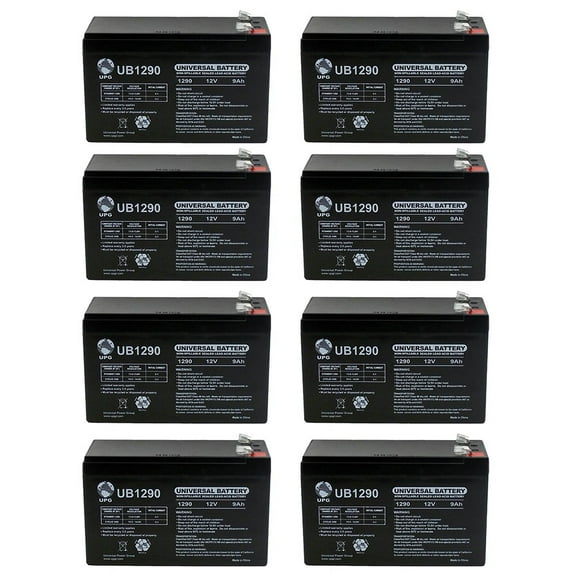 12V 9Ah SLA Battery Replacement for CATV Systems, Robotics, E-Bikes - 8 Pack