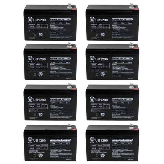 12V 9Ah SLA Battery Replacement for Kantech KT-BATT - 8 Pack