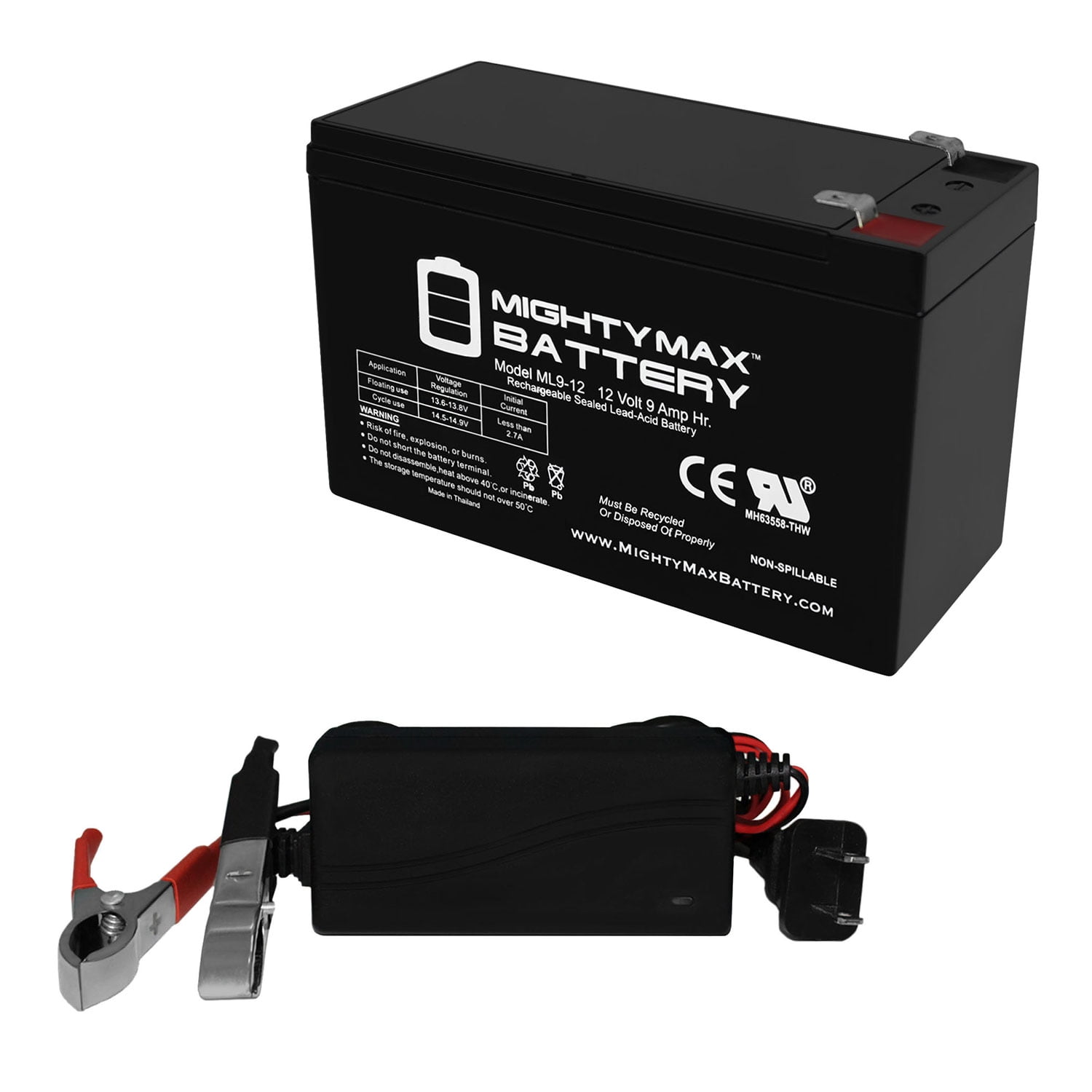12V 9Ah SLA Battery Replacement for RadioShack