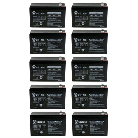 12V 9Ah SLA Replacement Battery compatible with Humminbird GCBK - 10 Pack