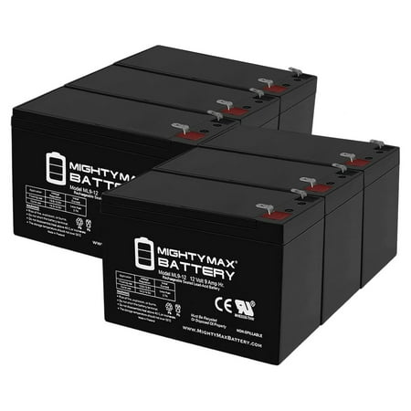 12V 9Ah SLA Replacement Battery for Digital Security Power632 - 6Pack