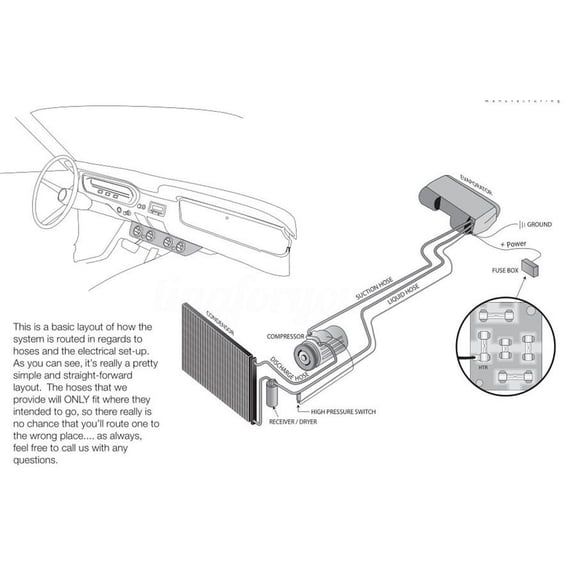 12V A/C KIT 32 Pass Coil Underdash Evaporator Assembly Unit Compressor Air Conditioner 3 Speed