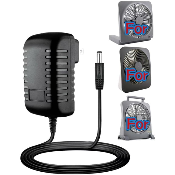 12V AC Adapter Compatible with O2Cool Treva 10" Cooling Fan FD10101A FD10002A FD10006AU ....
