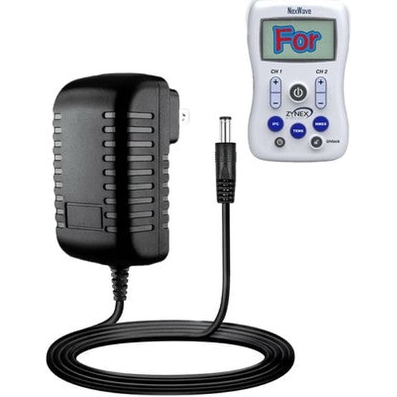 12V AC Adapter Compatible with Zynex Nexwave Portable Round Electrodes