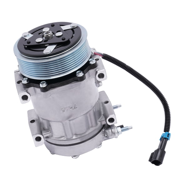 12V AC Compressor for International Navistar, Compatible with 4418 and 3582435C1, Materials, Efficient Belt-Driven Cooling