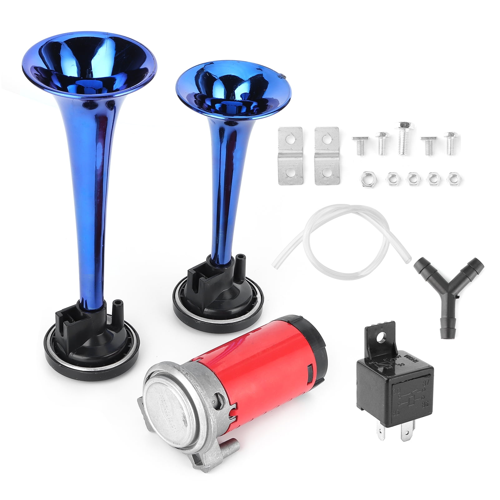 12V Air Horn 178dB Loud Sound Dual Trumpet with Air Compressor for Car