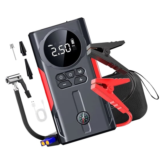 12V Auto Air Compressor Jump Starter With Integrated Boosters&Real Time Tire Pressure Monitoring Systems