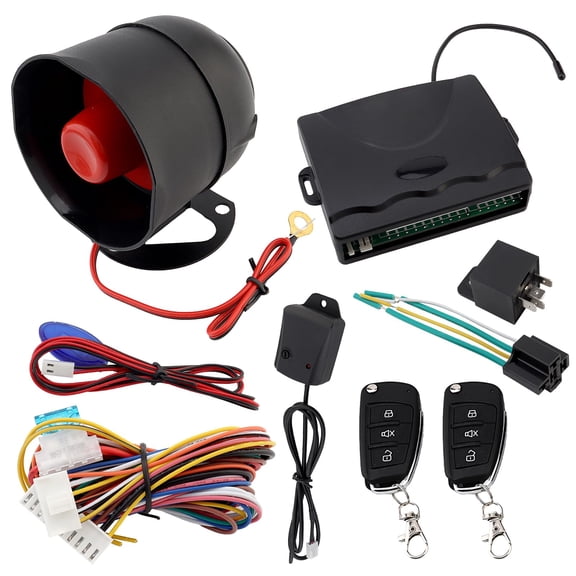 12V Auto Car Alarm System with Remote Control Siren Sensor