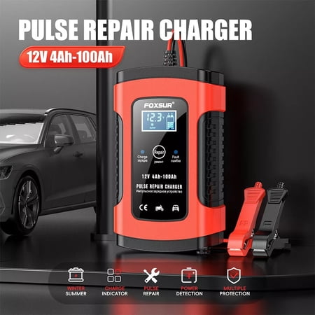 12V Automatic Battery Charger Maintainer Motorcycle Trickle Float ATV For Tender