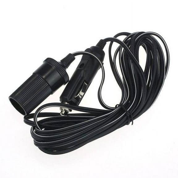 12V Automotive Extension Cord with USB Charging Ports High Power 10A Durable 5 Meter for Vehicle Accessories