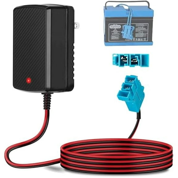 12V Battery Charger for Peg-Perego Johns Deere Ground Force Tractor Gators XUV Polaris Outlaw Citrus RZR 900 Powered 12 Volt Charger for Kids Ride On Electric Car Toys