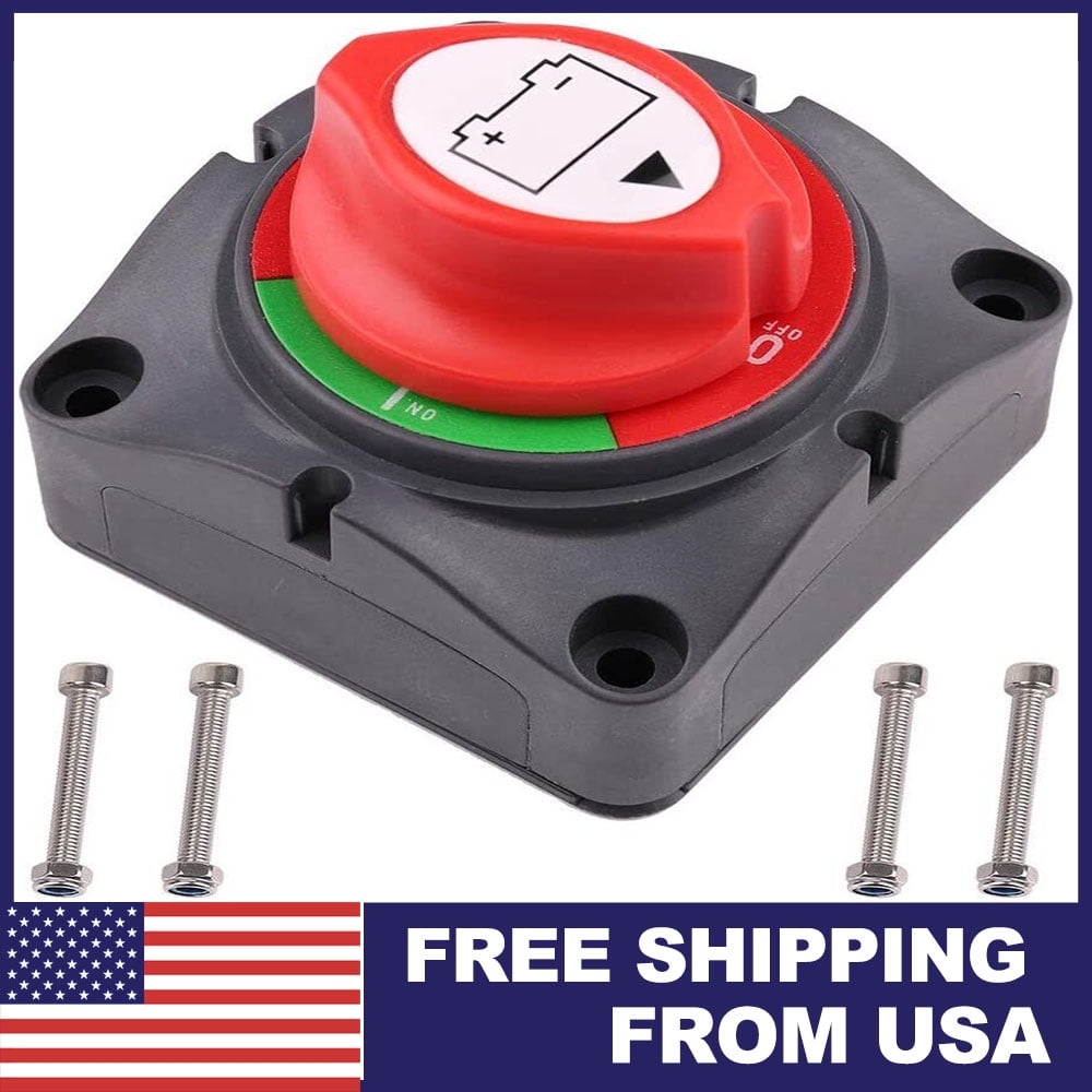 12V Battery Disconnect Rotary Switch Cut On/Off Suit for Car SUV RV ...