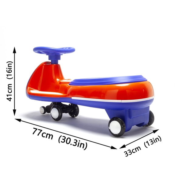 12V Battery Electric Twist Car for Kids - Dual Drive Separated Motors, One-Key Start & Bluetooth Central Control, Early Education Function (English Stories/Dynamic Children's Songs), LED Controllable
