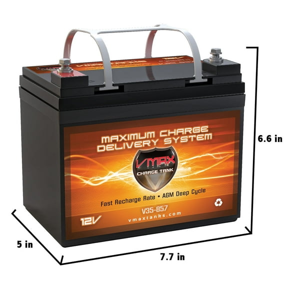 12V Battery Replaces NAPA 8228 Vmaxtanks V35-857 Agm Deep Cycle 35Ah