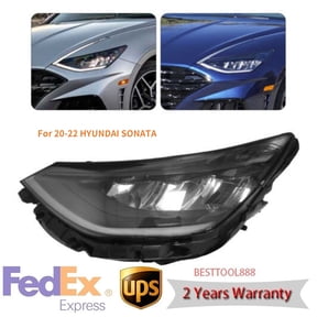 12V Black High Quality PCPP Left Driver Side Headlight LED Front Lamp Fits For 2020-2022 Hyundai Sonata.