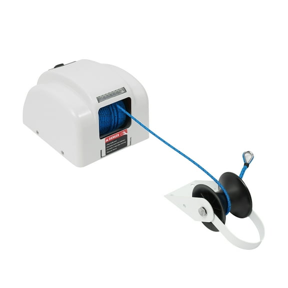 12V Boat Electric Anchor Winch Anchors,Heavy Duty Saltwater Marine Anchor Windlass Kit,Up to 45 LBS Traction Winches Fishing Pontoon Boatse