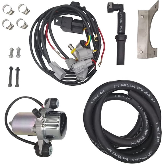 12V Brake Booster Vacuum Pump kit - "Plug and Play" w/installation kit,Quiet high-performance 18'' to 25'' electric vacuum pump for brake booster