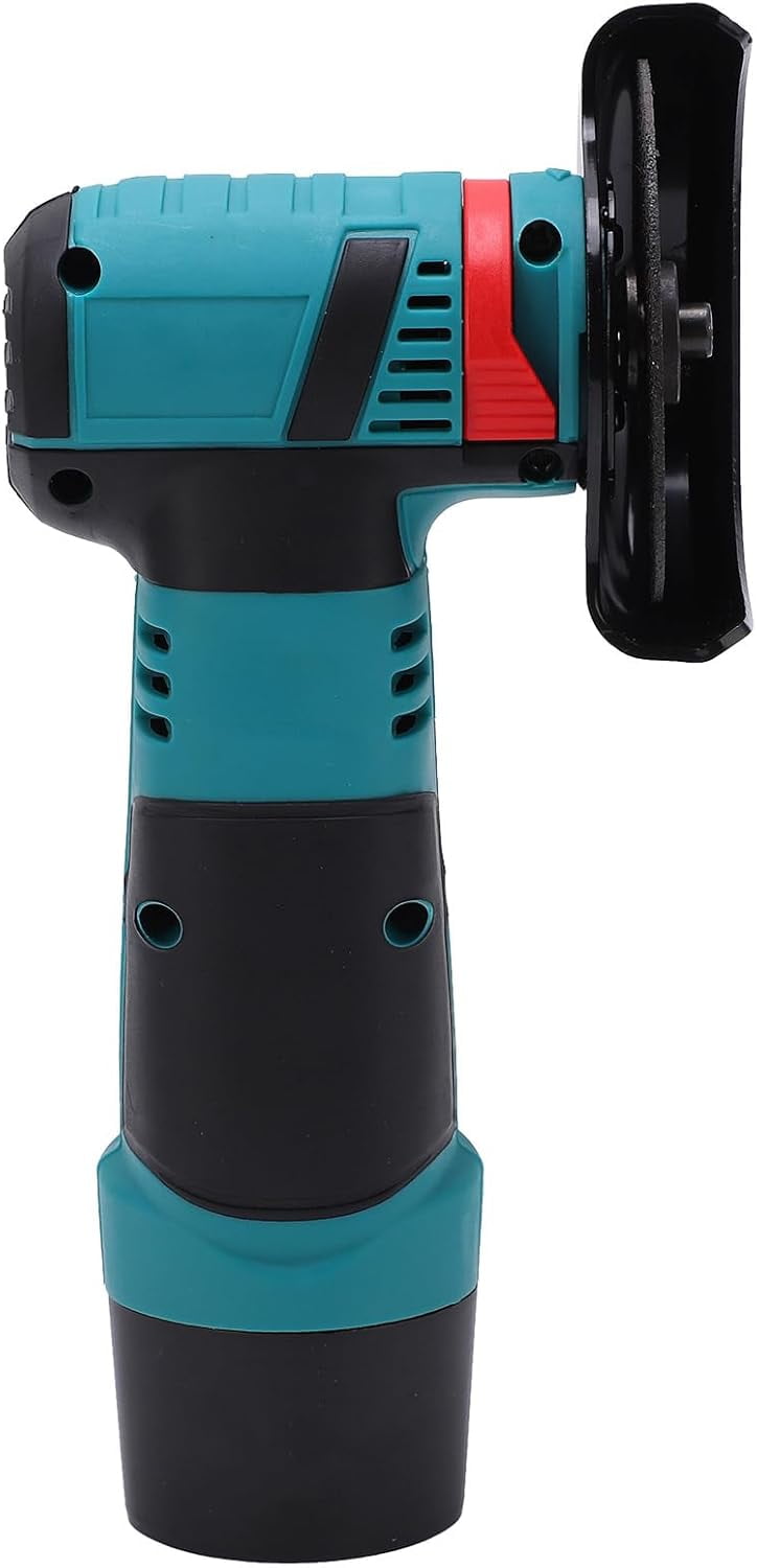 12V Brushless Angle Grinder Multifunctional Rechargeable Handheld Polisher Electric Cutting Grinding Tool US Plug AC 100-240V for Metal Wood DIY Projects (US Plug 1 Battery)