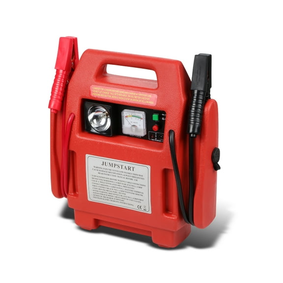 12V Bump Textured 300PSI Air Compressor Rechargeable Jump Starter Power Pack+Emergency Work Light