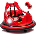 thumbnail image 1 of 12V Bumper Car for Kids, Bumper Car for Toddlers W/Remote Control, Electric Ride On Car with LED Lights & 360 Degree Spin, Bluetooth, Anti-Collision Padding 5-Point Safety Belt, 1 of 7