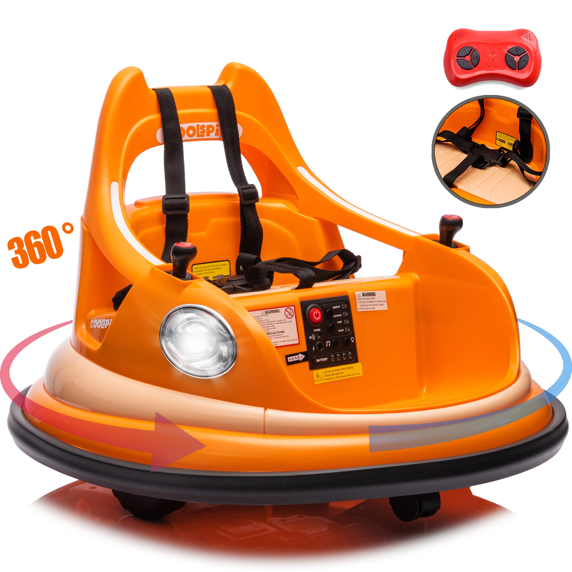 12V Bumper Car for Kids Girls and Boys Ride on Toy for 15 Years Old