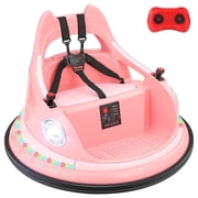 12V Bumper Car,Neche Ride On Toys for Toddlers,360  Spin Toddler Car with Remote,5 LED Lights,Pink