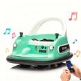 thumbnail image 1 of Conchico 12V Bumper Cars for Kids, Kids Ride on Toy for Toddler Boys Girls 3-5, 360° Spin, Ride on Cars with Remote Control, Anti-Collision Padding, Safety Belt, LED Lights, Bluetooth, Blue-Green, 1 of 7