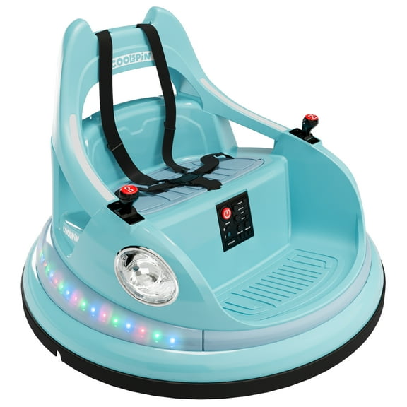 12V Bumper Car for Toddlers, Electric Toy Ride on Battery Car with Kids W/Parent Remote Control, 2-Speed, 360 Degree Spin, Music & LED Lights for Kids