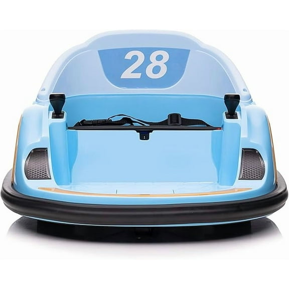 12V Bumper Car for Toddlers, Ride On Bumper Car for Kids Ride on Toy Gifts Toddlers Electric Bumping Car with Remote Control, Battery Display, 360 Degree Spin, LED Lights, Music, Blue-Large
