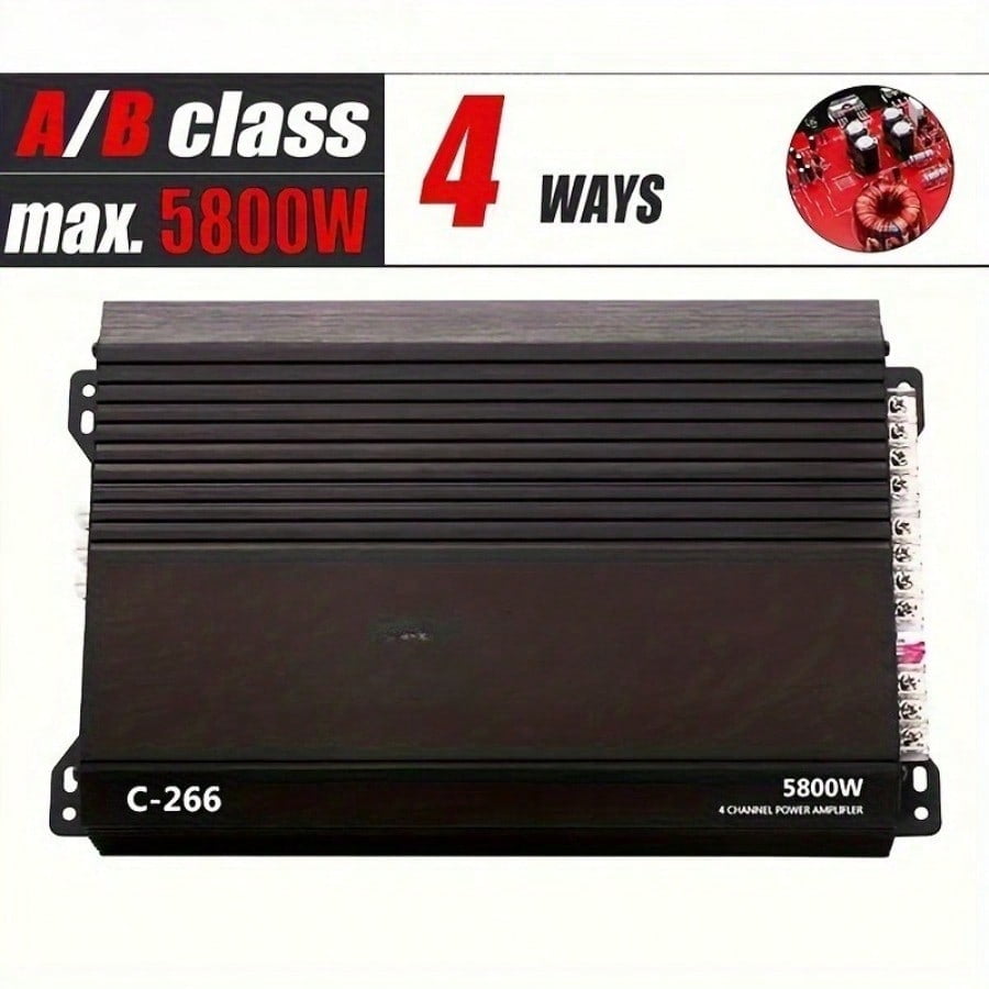 12V Car Amplifier] KUERL 4 Channel AB Class 12V Car Amplifier 