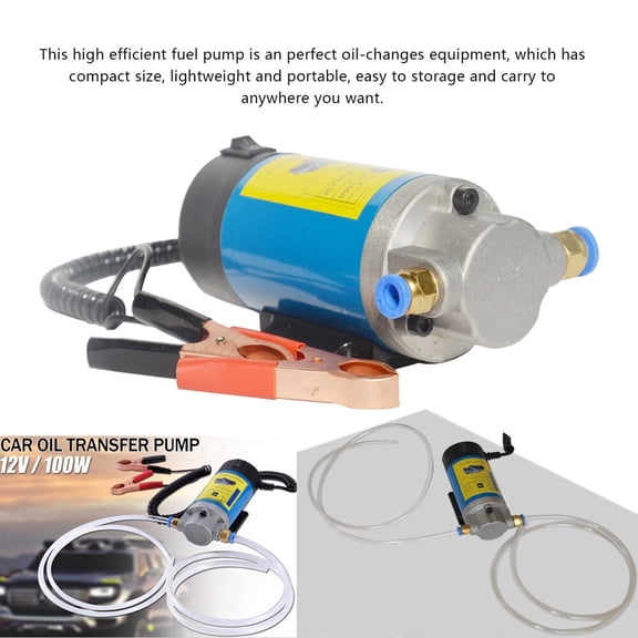 100W Portable Electric Oil Transfer Extractor Fluid Suction Pump 1-4L/min 12V