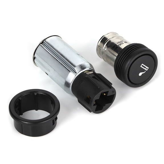 12V Car Cigarette Lighter Socket Power Outlet Plug XC3Z15055AA for E150 E250 F150 Mustang, 3 Pin Replacement Accessory Power Plug Port