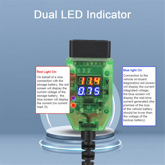 12V Car Diagnostics Tester Automotive Battery Replacement Tool Car Computers ECU Memory Saver Battery Leakage Detection