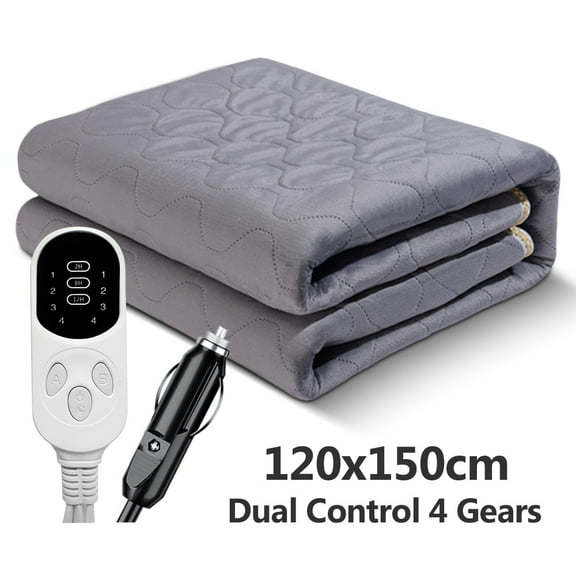 12V Car Electric Heating Blanket For Camping Trucks Off-Road Vehicles Heating Pad 120cmx150cm 70x180cm Seats Heater