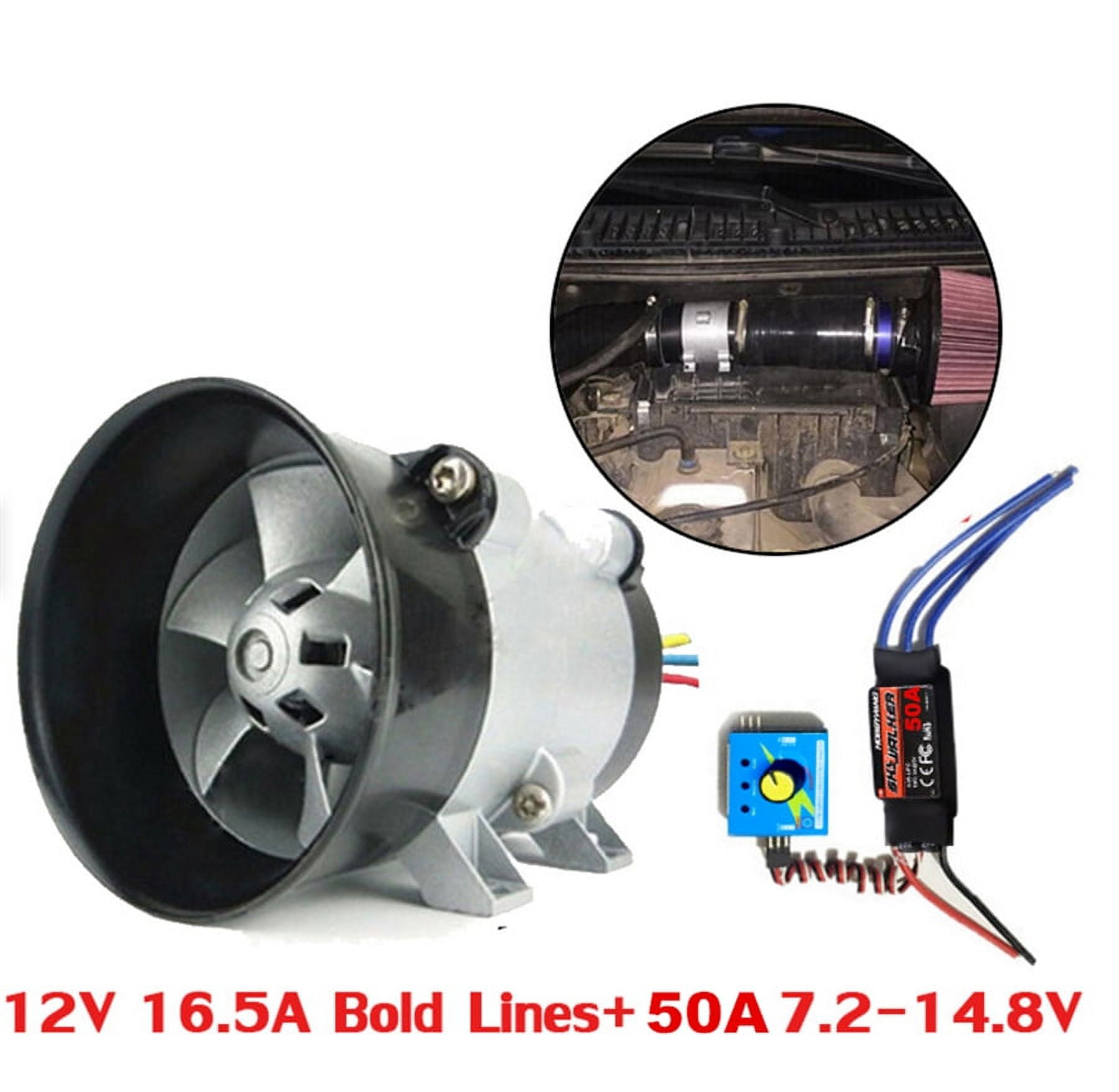 春早割 12V Car Fan Intake Air Boost Charger Turbo Turbine Electric Engines&EngineParts