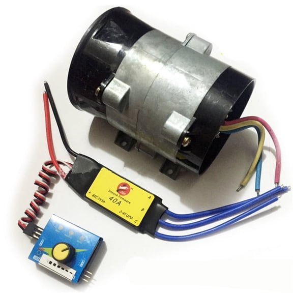 12V Car Electric Turbo Supercharger Kit Air Intake HP Boost Fan w/ ESC from USA
