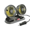 12V Car Fan 360° Rotating Double Head Electric Fan Plug In Car Fan
