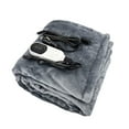 thumbnail image 1 of 12V Car Heated Blanket, 9 Fast Heating Modes & 8H Auto Off, Etl Certified Machine Washable Flannel Throw, Car Truck Rv Warm Blanket, 39.4*29.5in/100*75Cm, Gray, 1 of 4