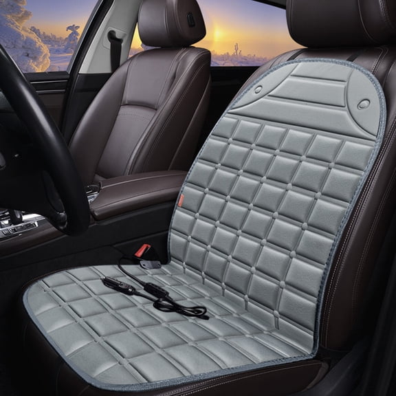 12V Car Heated Seat Cushion, Electric Warm Seat Pad, Winter Heating Car Seat Cover, Thermostat Overheat Protection, Soft Comfortable Fit, Plug-In, Travel, Camping and Daily Driving Comfort