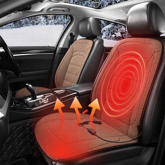 12V Car Heated Seat Cushion Winter Heating Temperature Control Even Heat Distribution Relieve Muscle Fatigue Universal Fit For All Cars