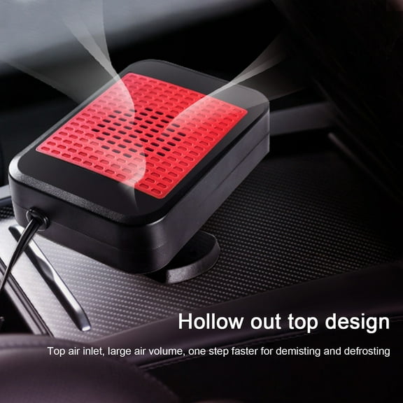 12V Car Heater 150W Portable Defogger and Defroster Fan, Fast Heating Windshield Demister with 360° Rotating Base, Energy Saving Low Noise Auto Heating Device
